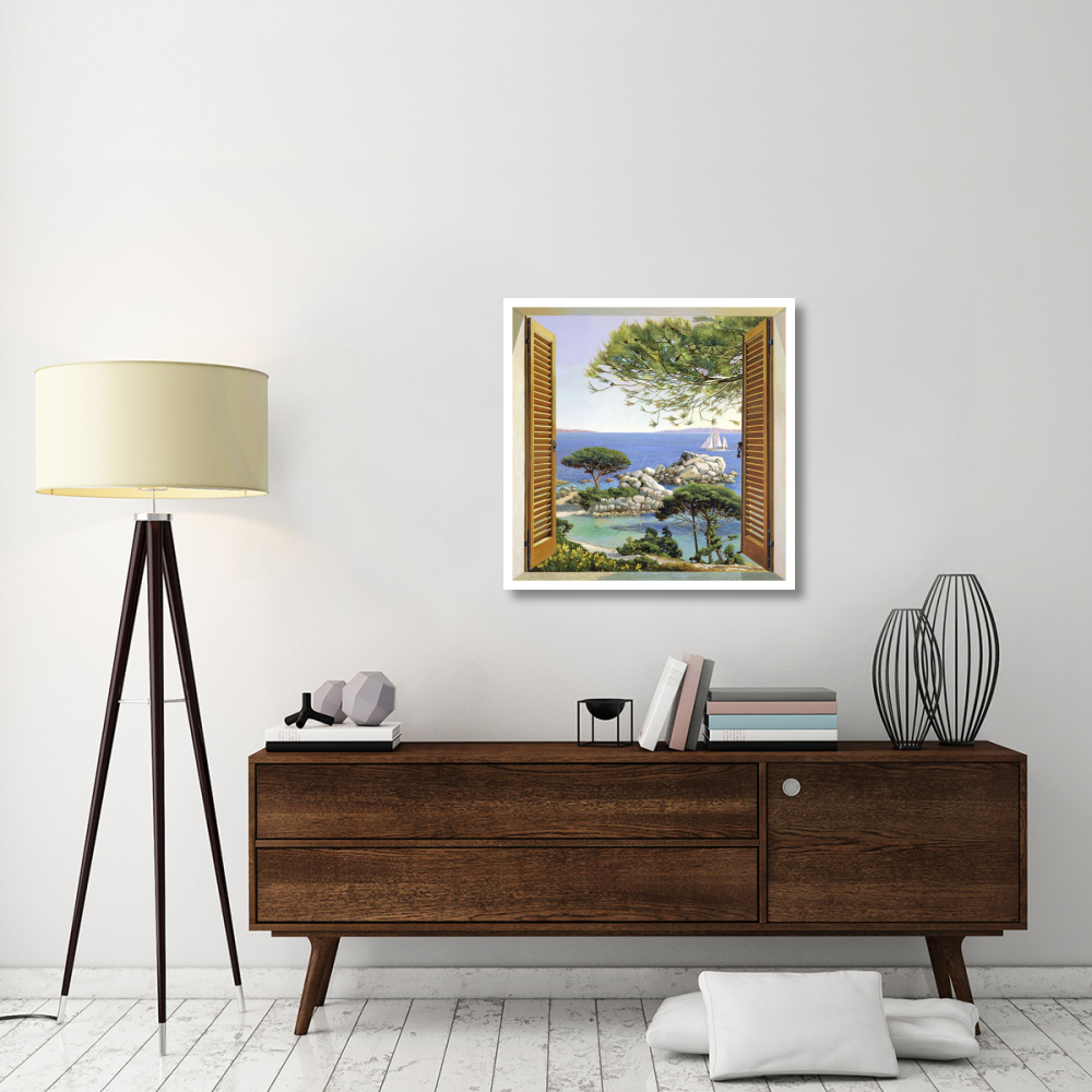Finestra sul Mediterraneo-Paper Art-32&quotx32"