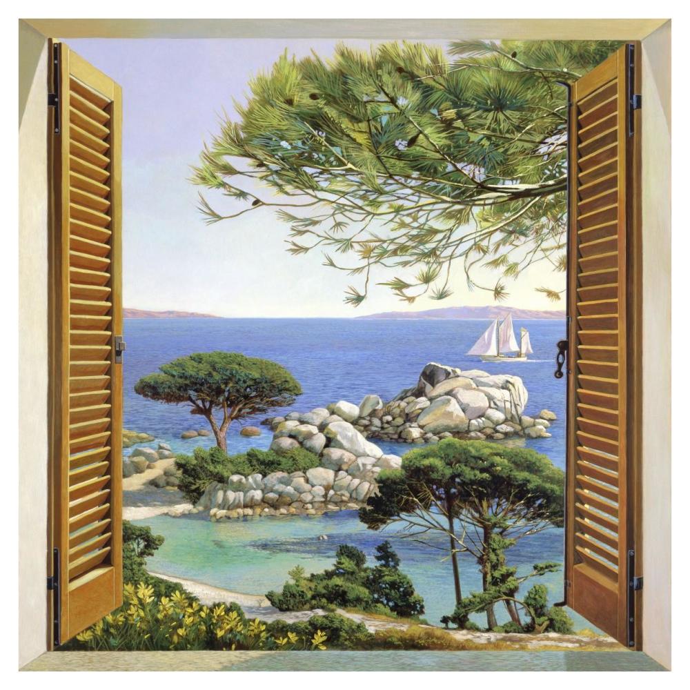 Finestra sul Mediterraneo-Paper Art-38"x38"