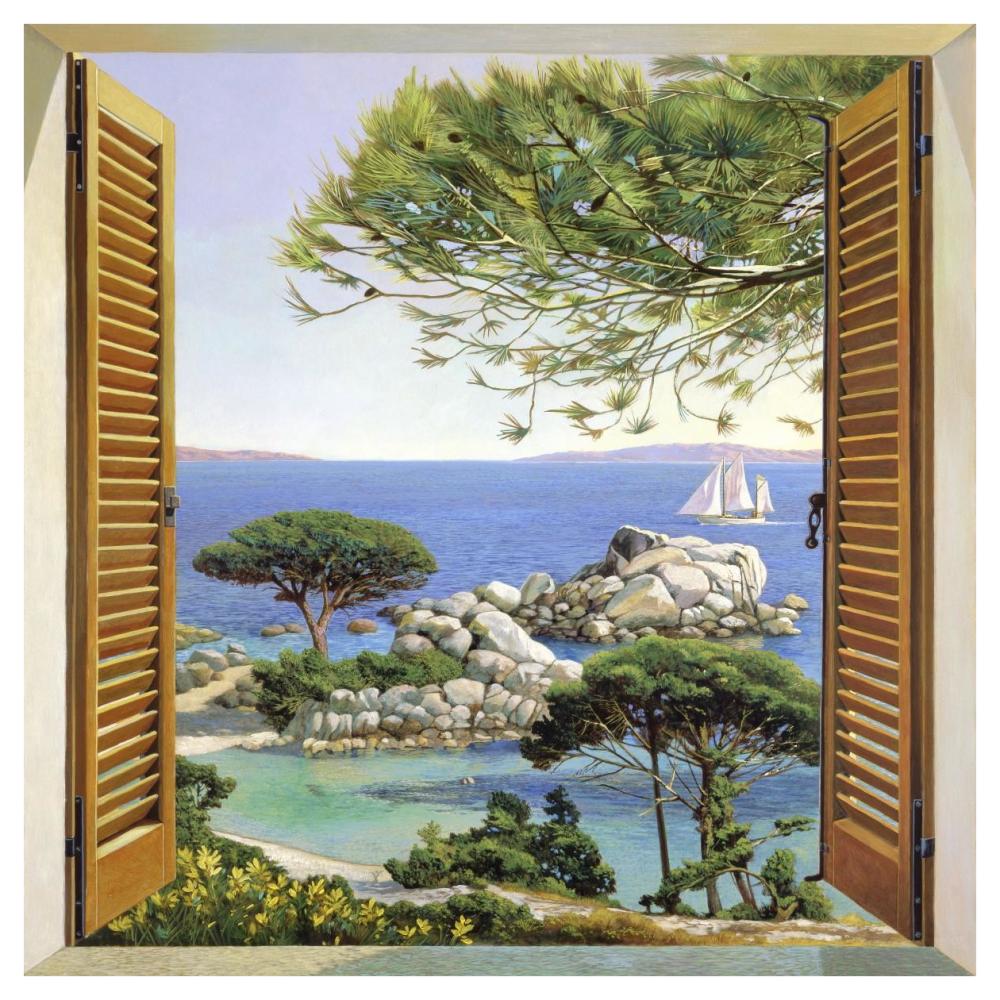 Finestra sul Mediterraneo-Paper Art-42"x42"