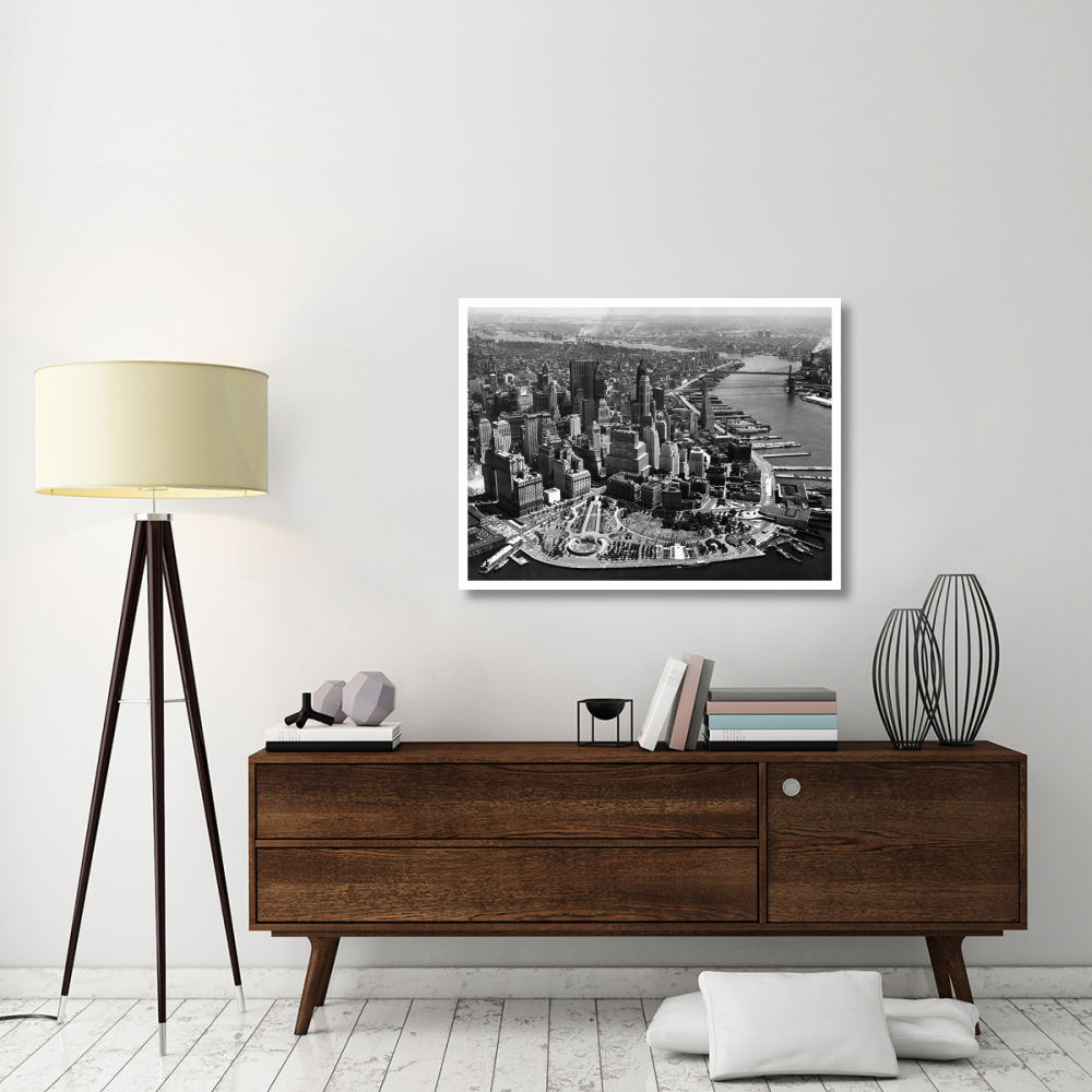 Aerial View of Manhattan-Paper Art-42&quotx32"