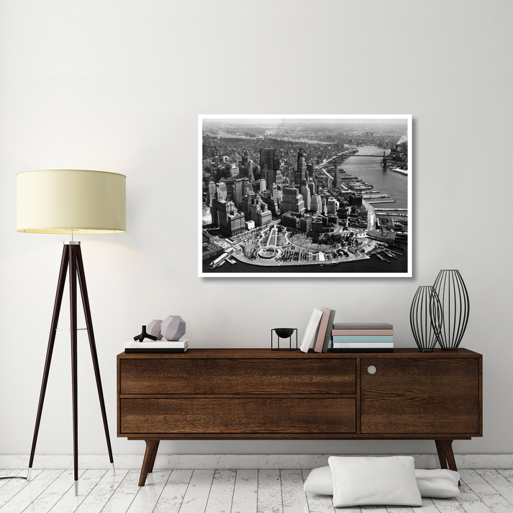 Aerial View of Manhattan-Paper Art-50&quotx38"