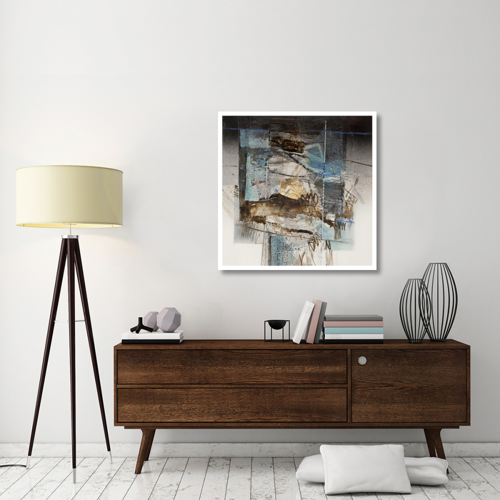 Sulla spiaggia d'inverno-Paper Art-38&quotx38"