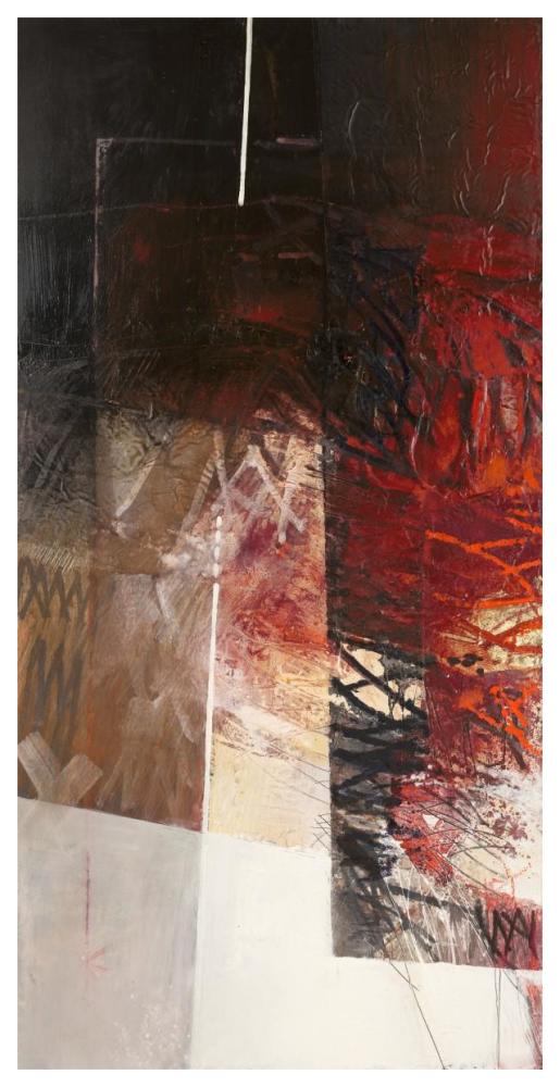 Paesaggio I-Paper Art-32"x62"