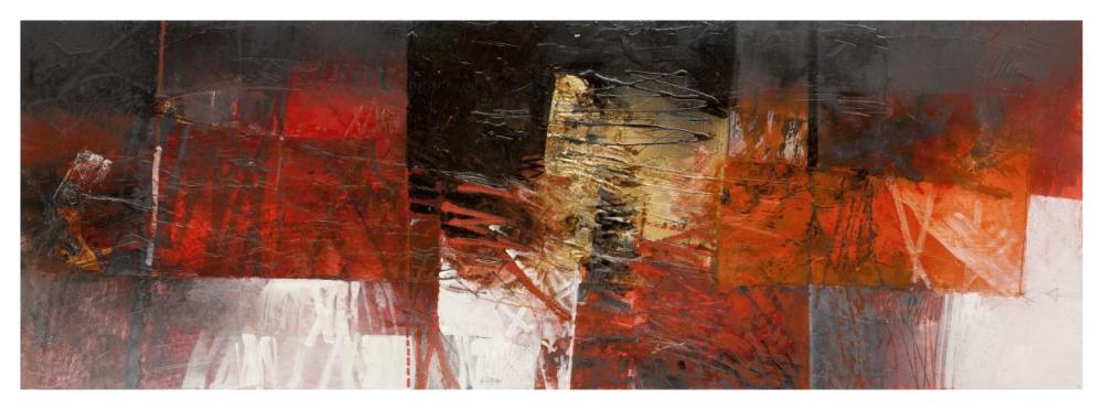 Equilibri in rosso-Paper Art-56"x20"