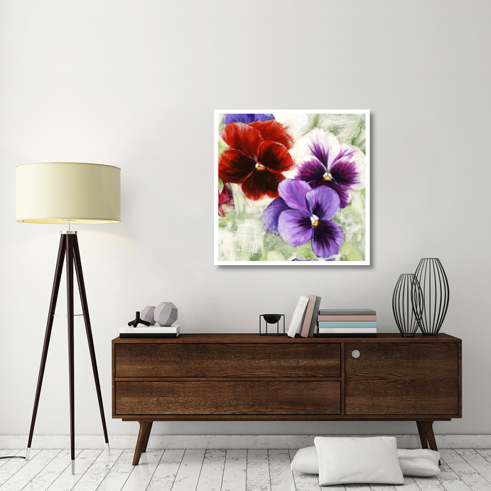 Pansies I-Paper Art-38&quotx38"