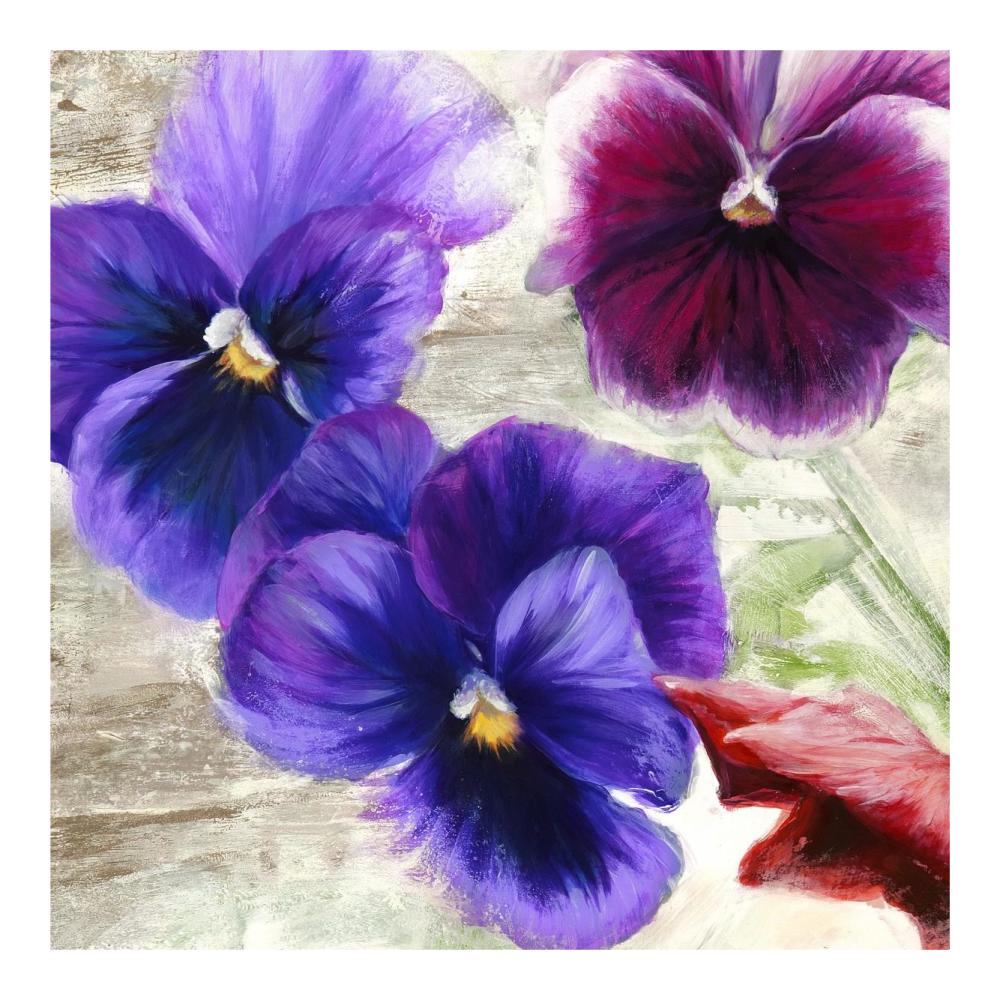 Pansies II-Paper Art-20"x20"