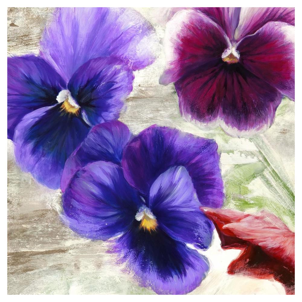 Pansies II-Paper Art-42"x42"