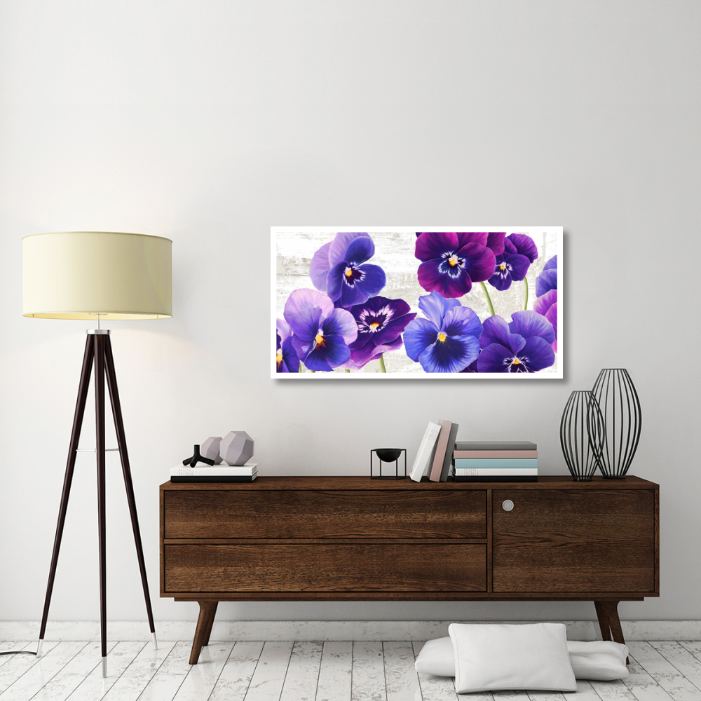 Dance of Pansies-Paper Art-50&quotx26"