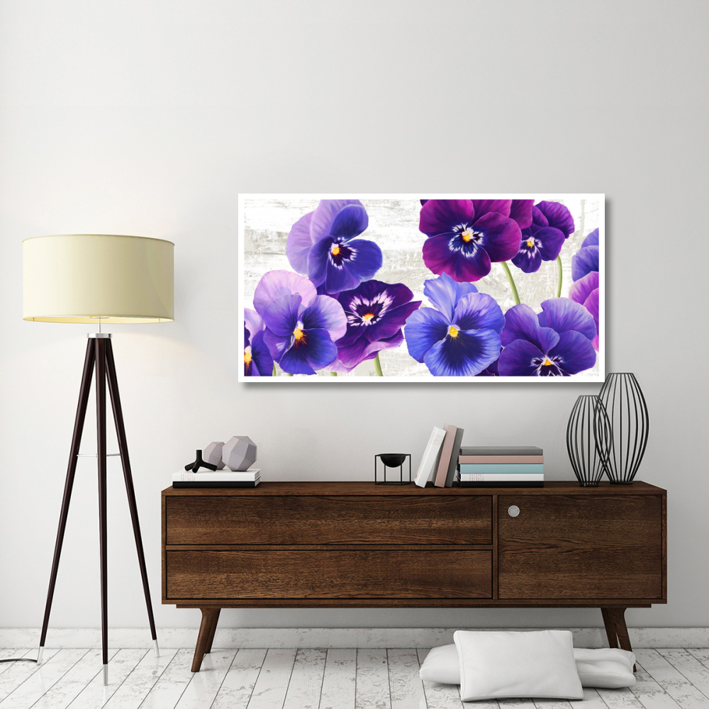 Dance of Pansies-Paper Art-62&quotx32"