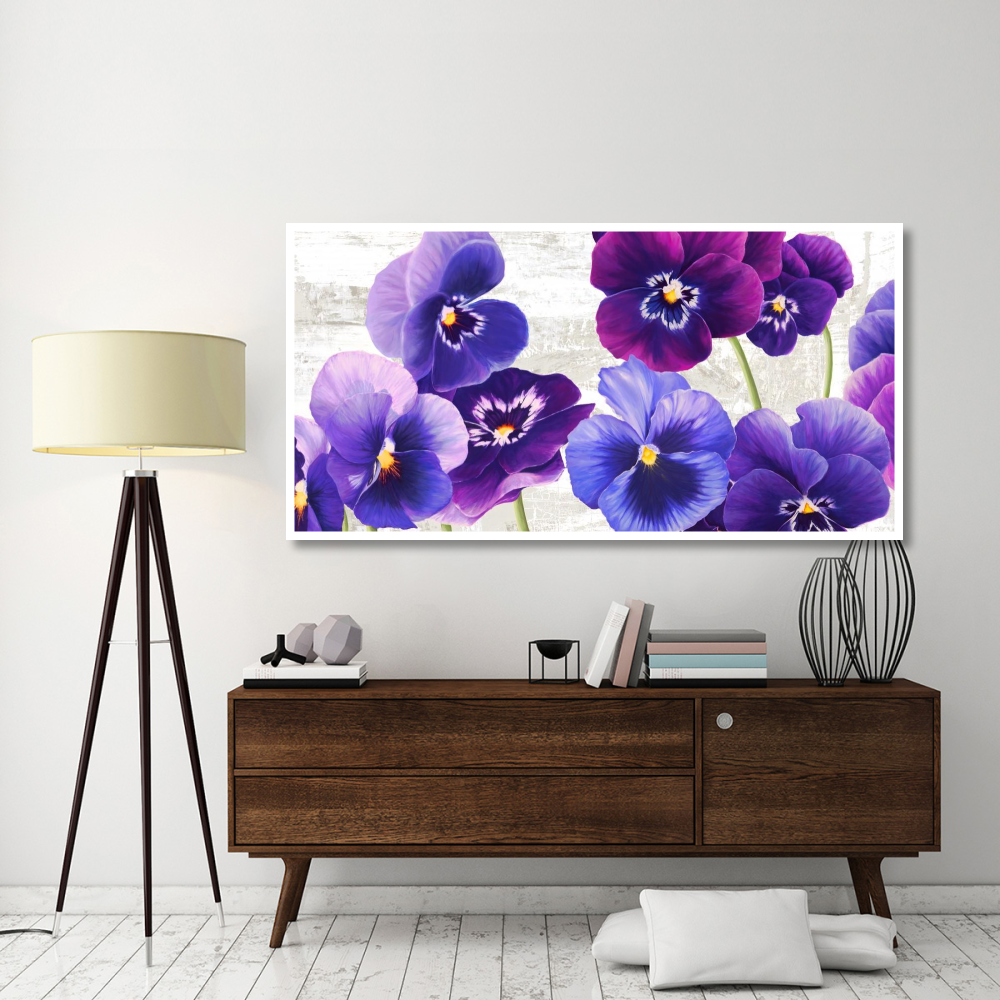Dance of Pansies-Paper Art-74&quotx38"
