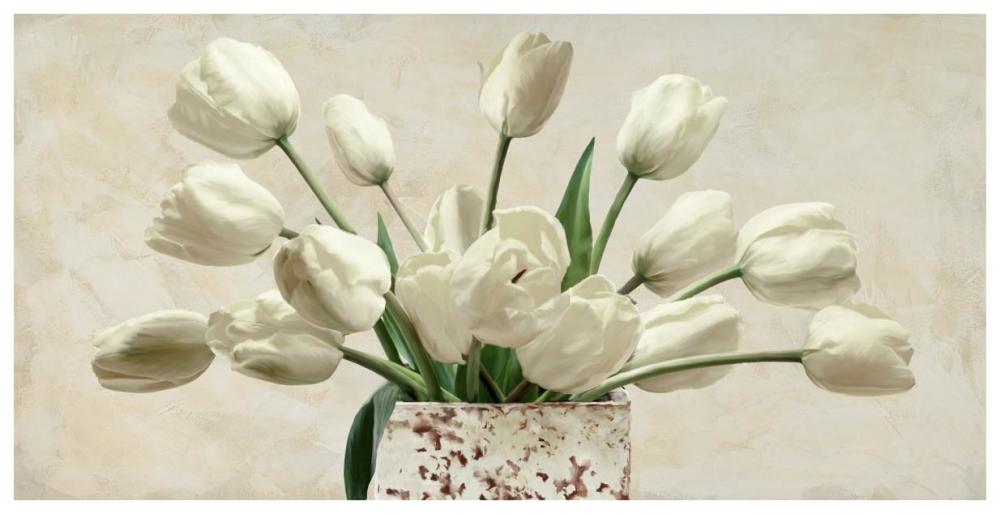 Bouquet blanc-Paper Art-74"x38"