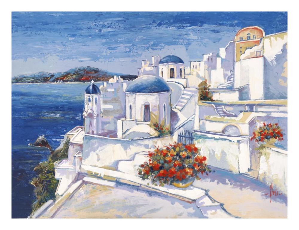 Mykonos-Paper Art-26"x20"