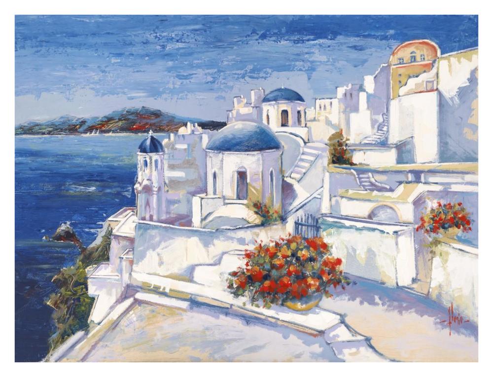 Mykonos-Paper Art-34"x26"