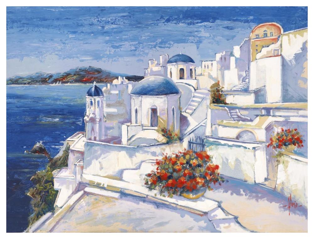 Mykonos-Paper Art-50"x38"