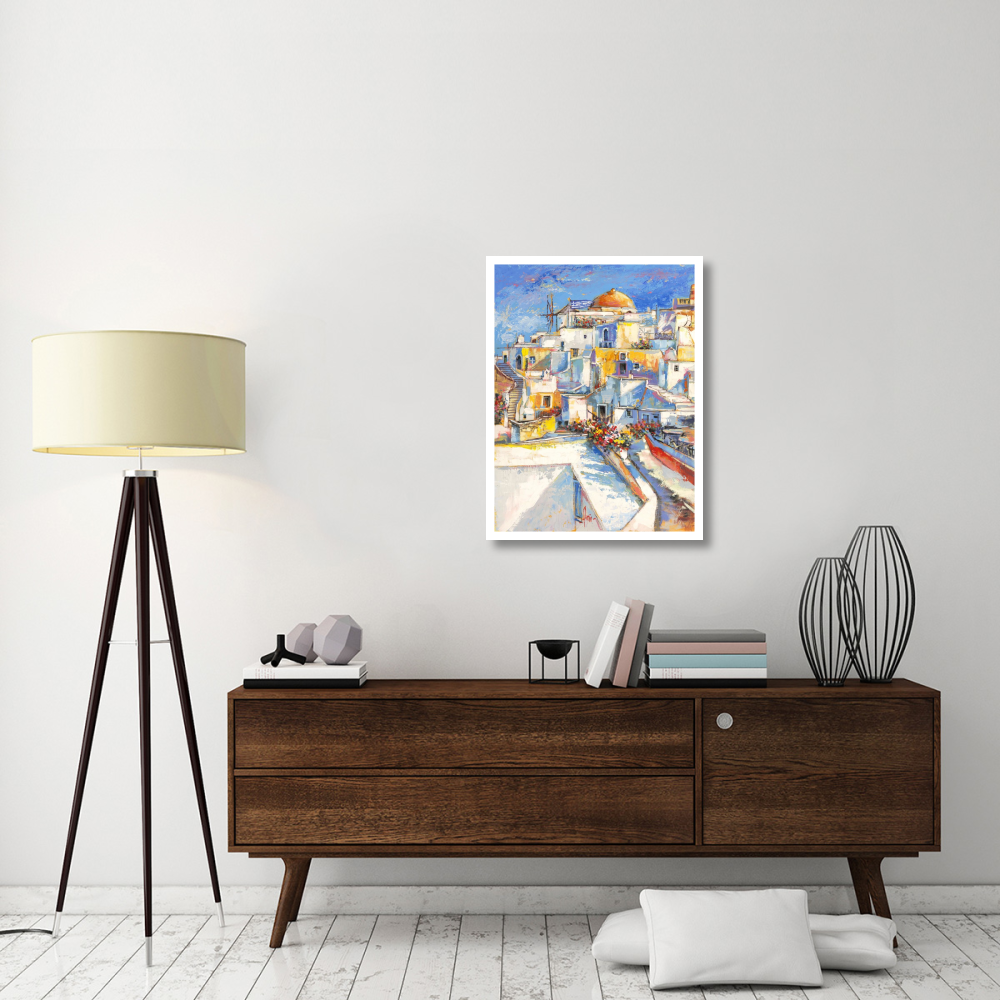 Santorini-Paper Art-26&quotx34"