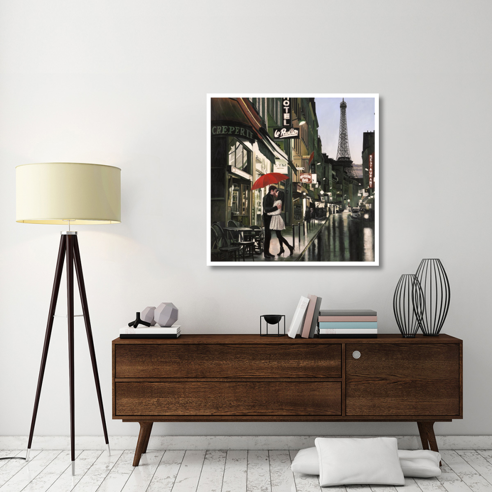 Romance in Paris-Paper Art-42&quotx42"