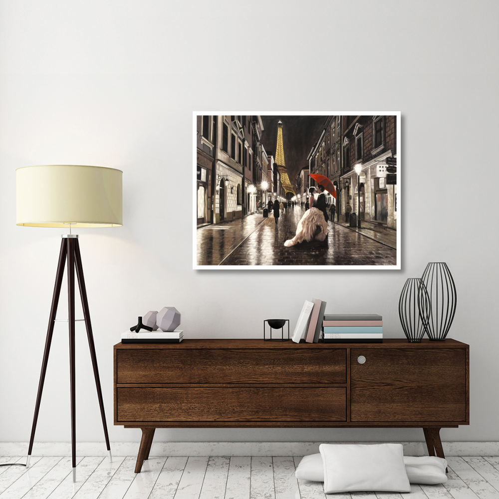 Kissing in Paris-Paper Art-50&quotx38"