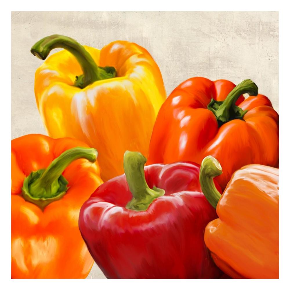 Peppers-Paper Art-26"x26"