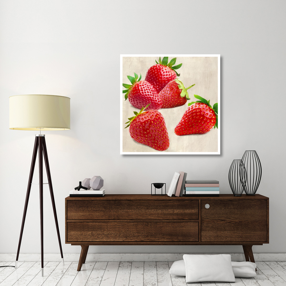 Strawberries-Paper Art-42&quotx42"