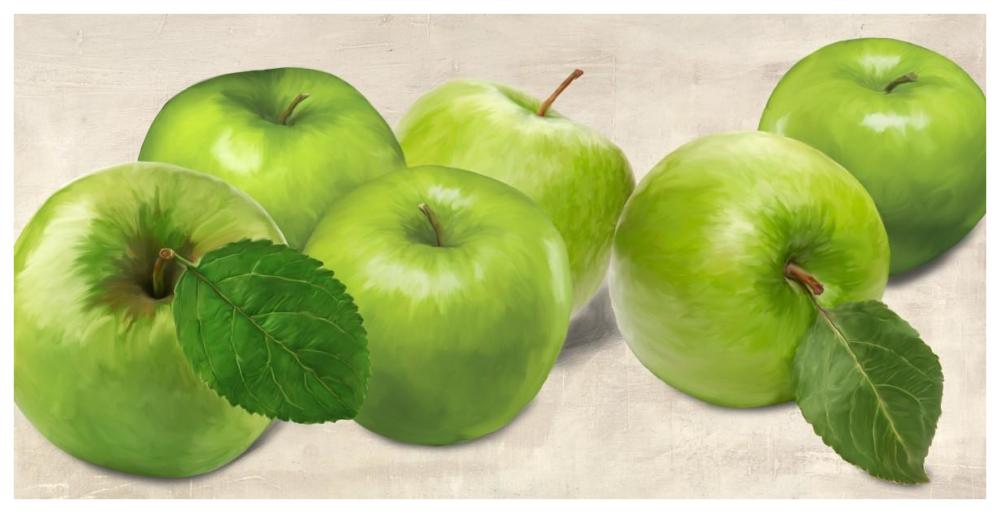 Green Apples-Paper Art-74"x38"