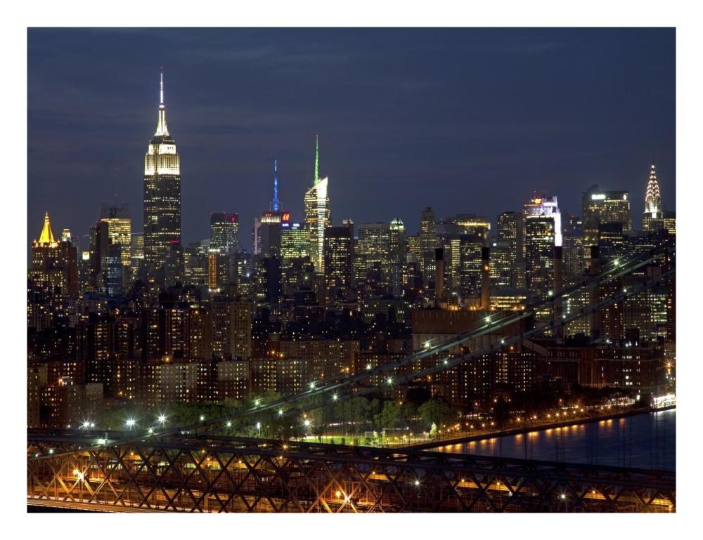 Midtown Manhattan at night-Paper Art-26"x20"