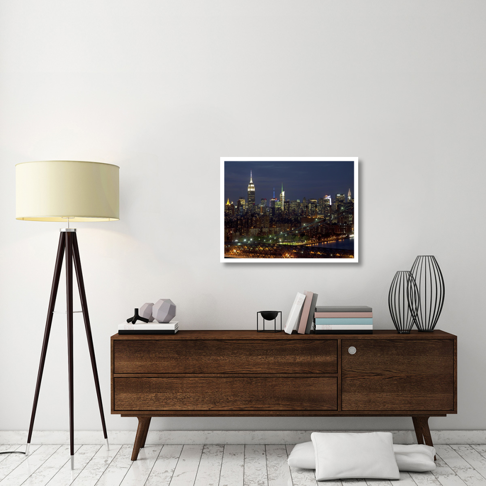 Midtown Manhattan at night-Paper Art-34&quotx26"