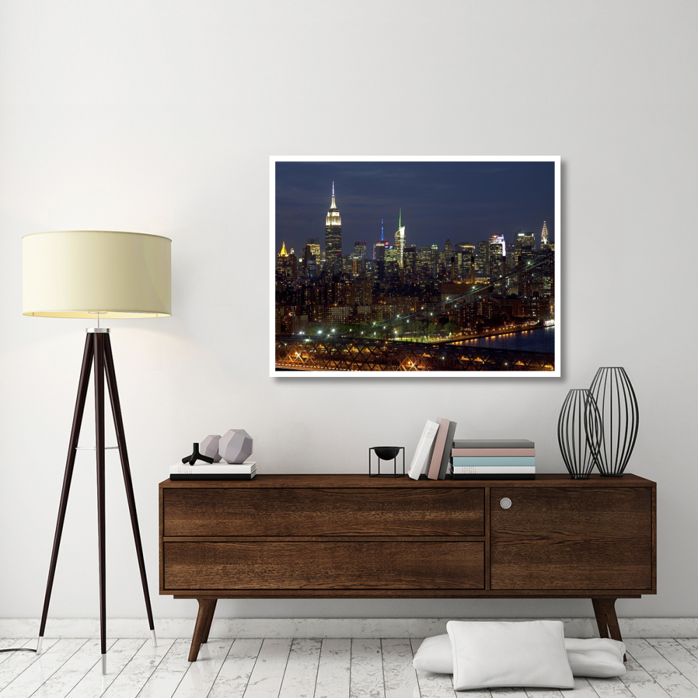 Midtown Manhattan at night-Paper Art-50&quotx38"