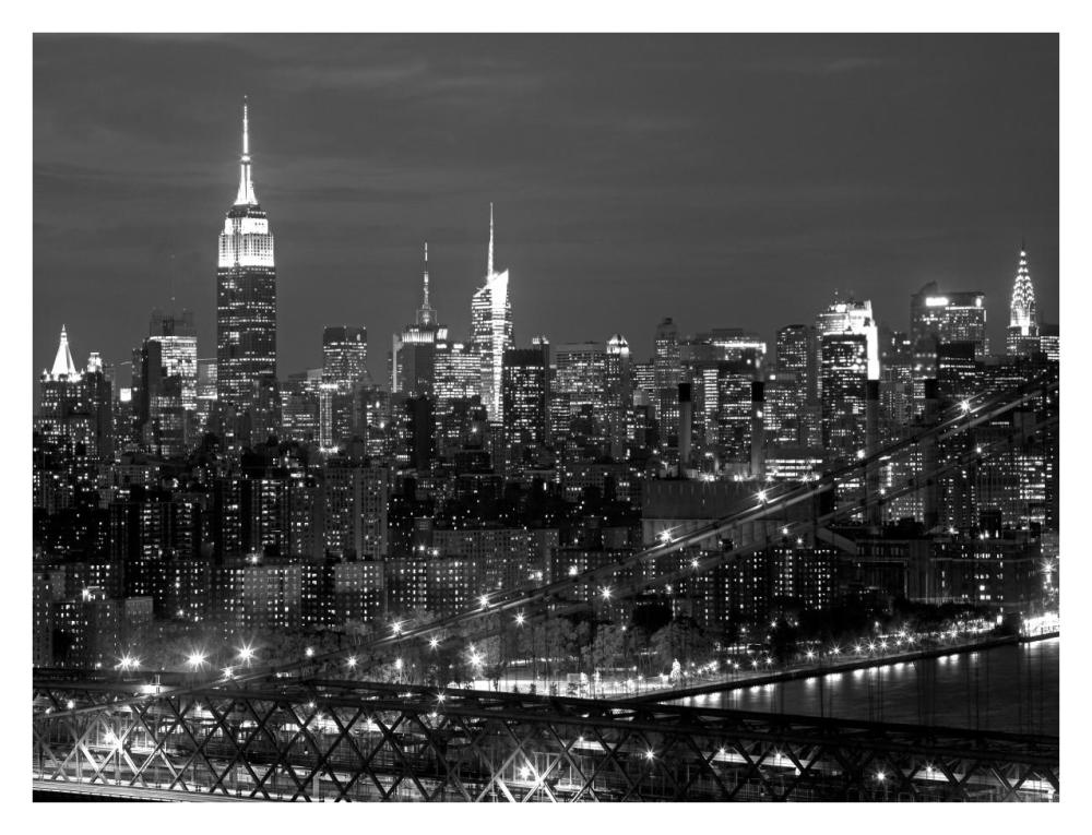 Midtown Manhattan at night-Paper Art-34"x26"
