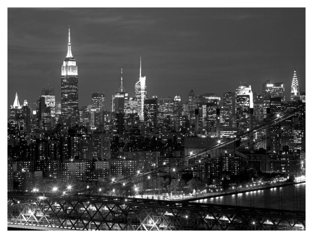 Midtown Manhattan at night-Paper Art-42"x32"