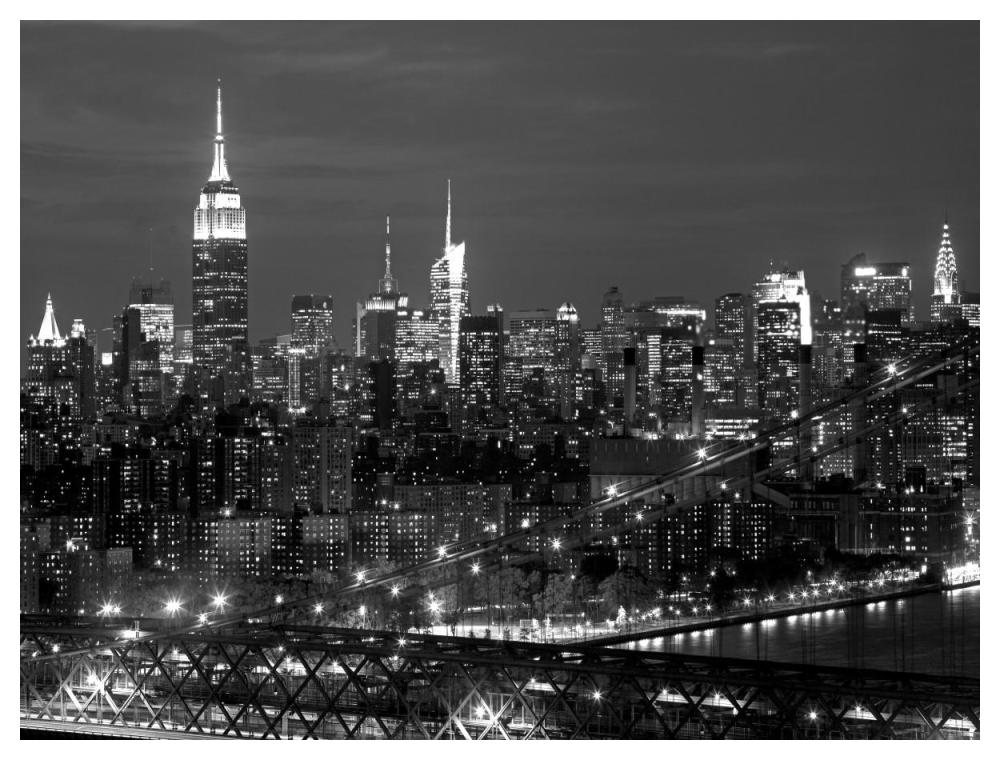 Midtown Manhattan at night-Paper Art-50"x38"