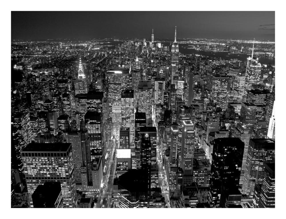 Midtown Manhattan at night-Paper Art-26"x20"