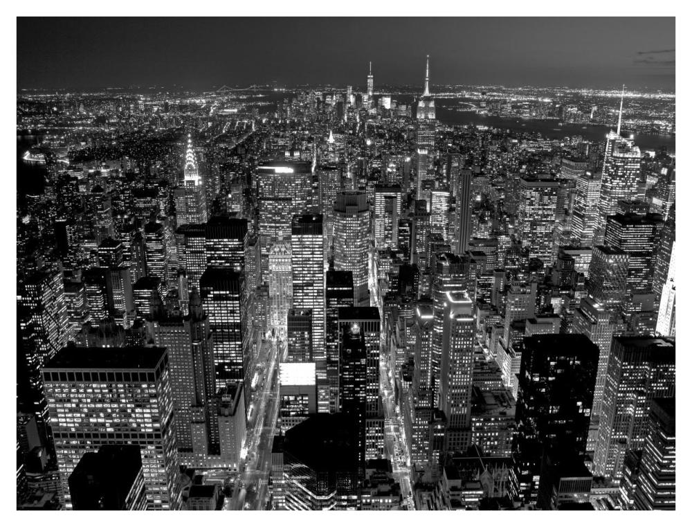 Midtown Manhattan at night-Paper Art-42"x32"