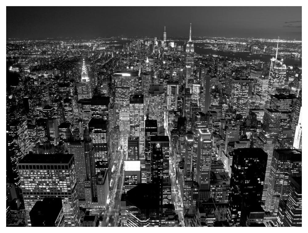 Midtown Manhattan at night-Paper Art-50"x38"