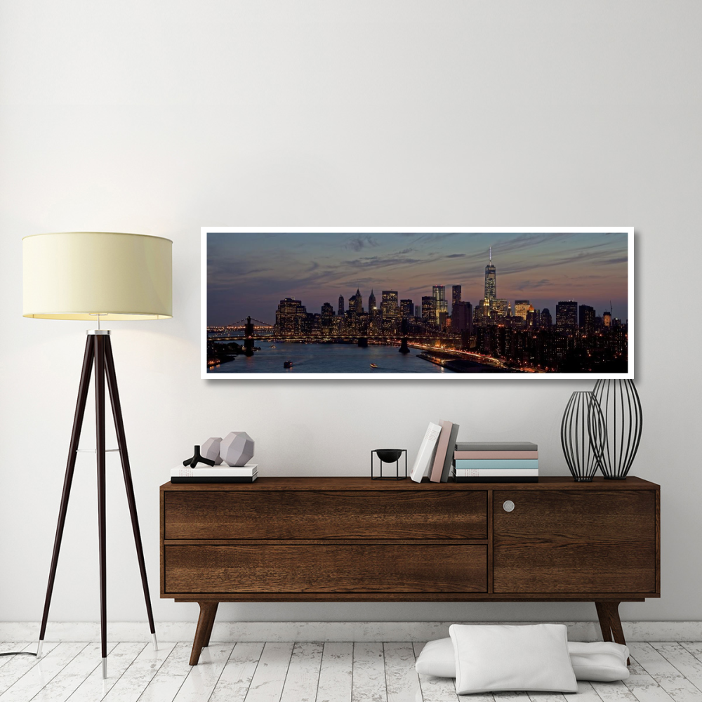 Lower Manhattan at dusk-Paper Art-74&quotx26"