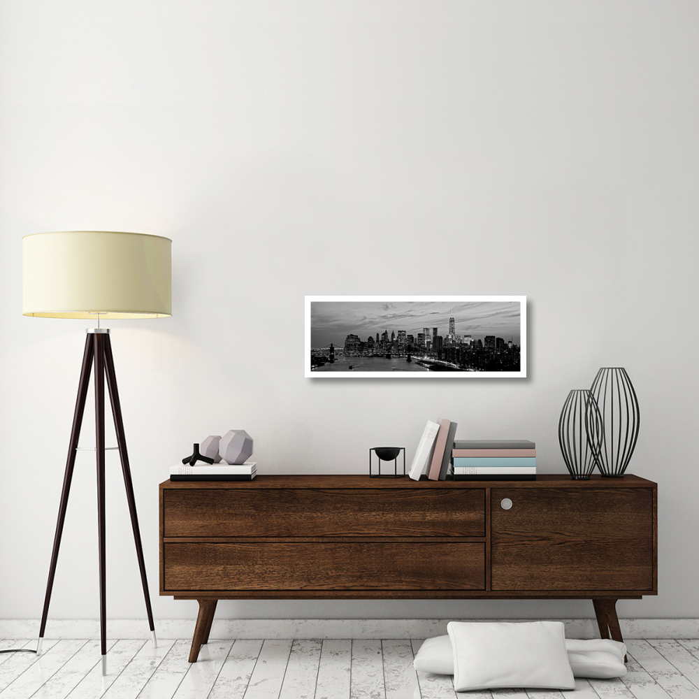 Lower Manhattan at dusk-Paper Art-38&quotx14"
