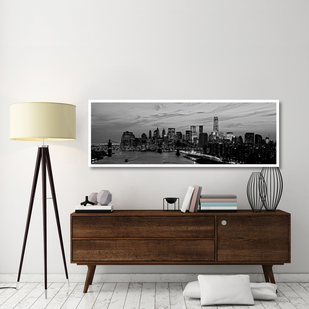 Lower Manhattan at dusk-Paper Art-74&quotx26"