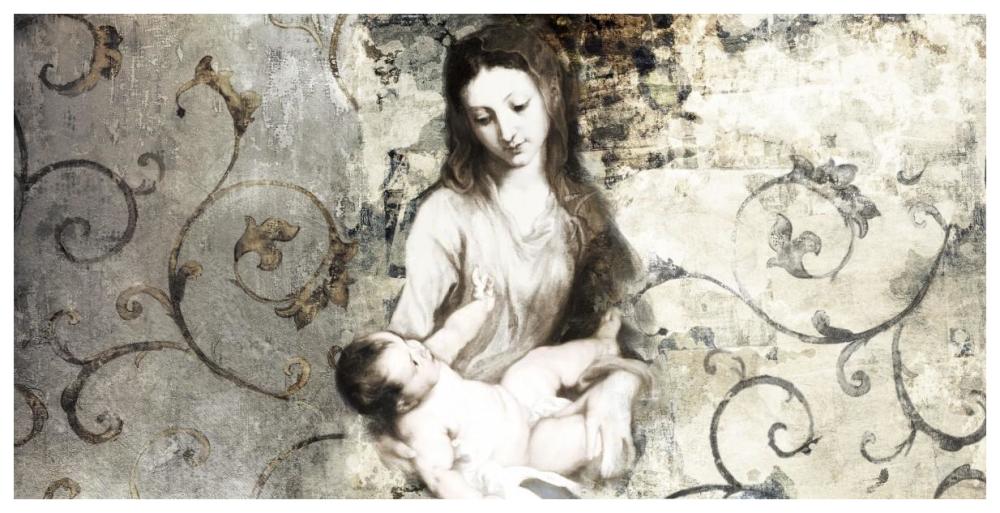 Madonna and Child (after Van Dyck)-Paper Art-74"x38"