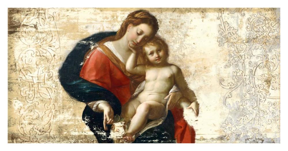 Madonna and Child (after Procaccini)-Paper Art-38"x20"