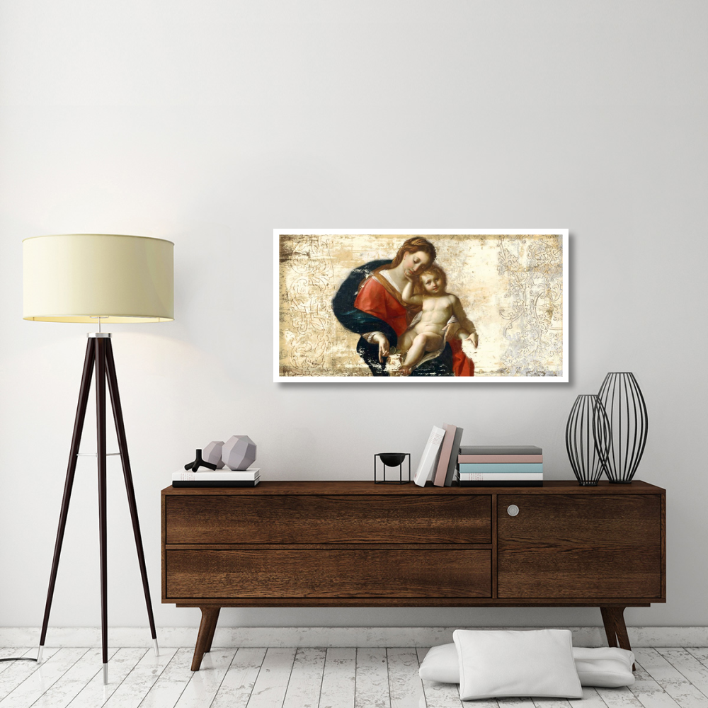 Madonna and Child (after Procaccini)-Paper Art-50&quotx26"