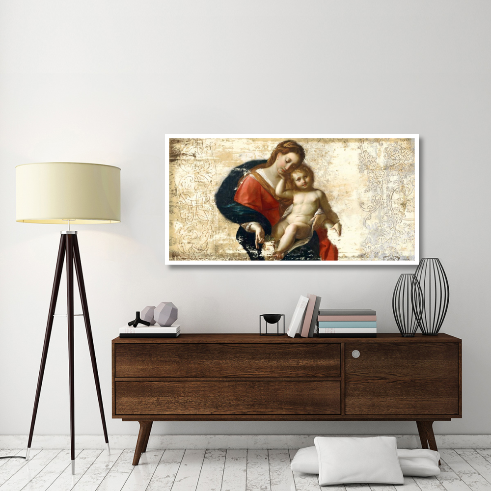 Madonna and Child (after Procaccini)-Paper Art-62&quotx32"