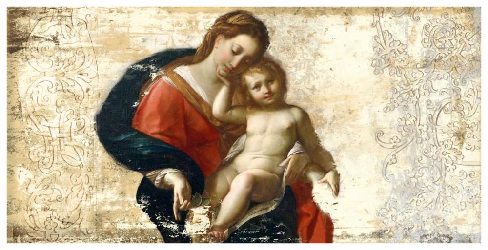 Madonna and Child (after Procaccini)-Paper Art-74"x38"