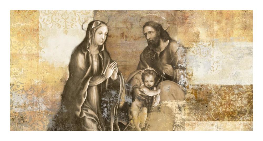 Nativity (after G. Antonio Bazzi)-Paper Art-26"x14"