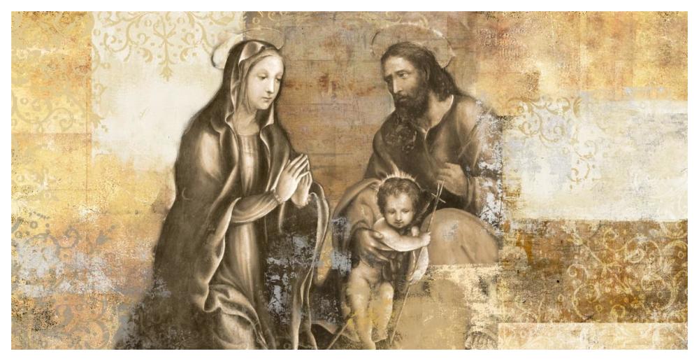 Nativity (after G. Antonio Bazzi)-Paper Art-62"x32"