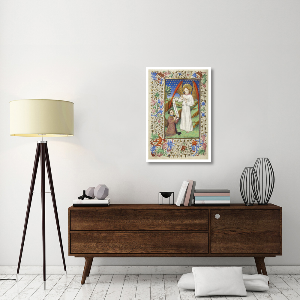 A Patron and his Guardian Angel-Paper Art-26&quotx38"