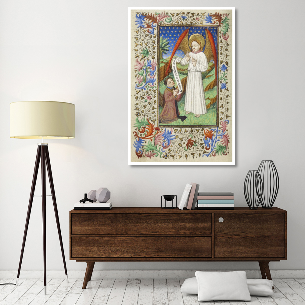 A Patron and his Guardian Angel-Paper Art-42&quotx62"