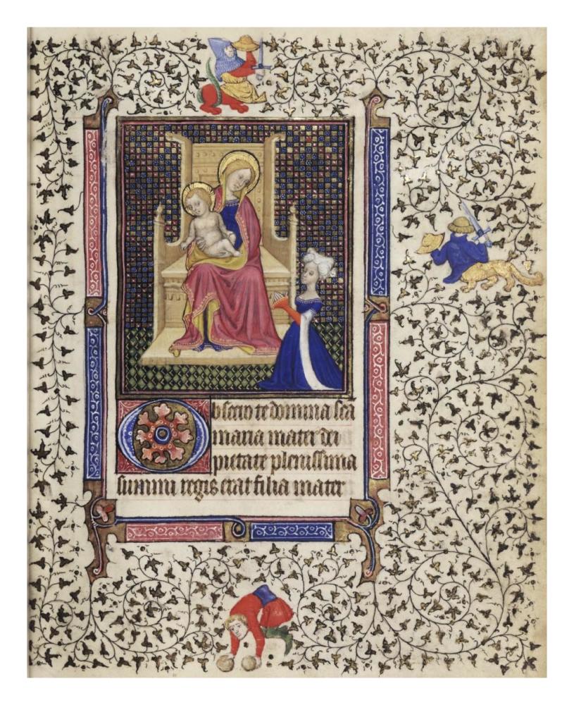 A Woman in Prayer before the Virgin and Child-Paper Art-22"x26"
