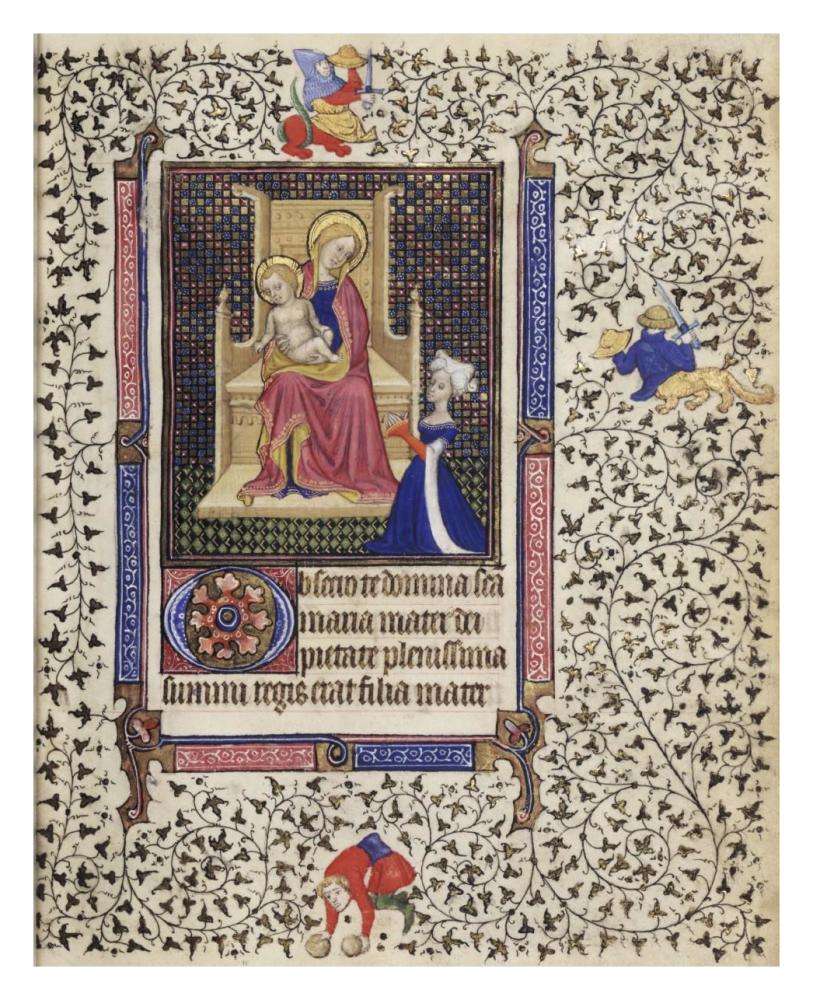 A Woman in Prayer before the Virgin and Child-Paper Art-24"x30"