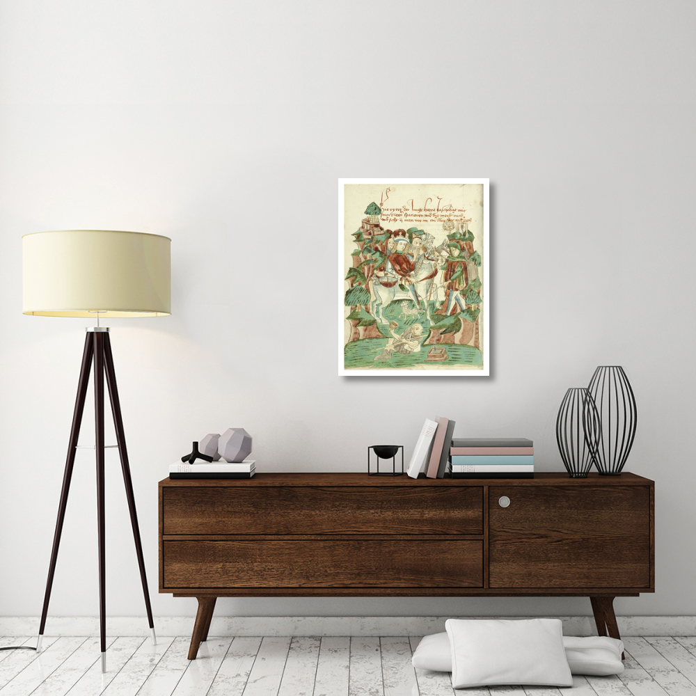Josaphat Meeting a Blind Man and a Beggar-Paper Art-26&quotx34"