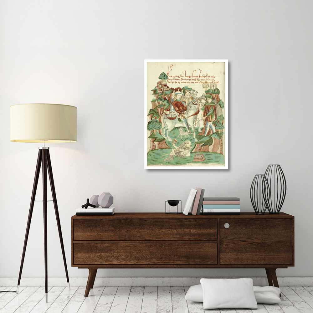 Josaphat Meeting a Blind Man and a Beggar-Paper Art-32&quotx42"