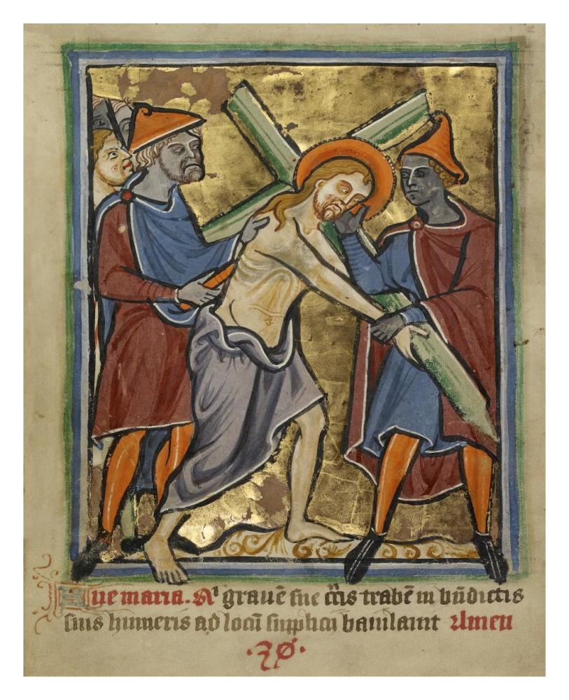 Christ Carrying the Cross-Paper Art-24"x30"